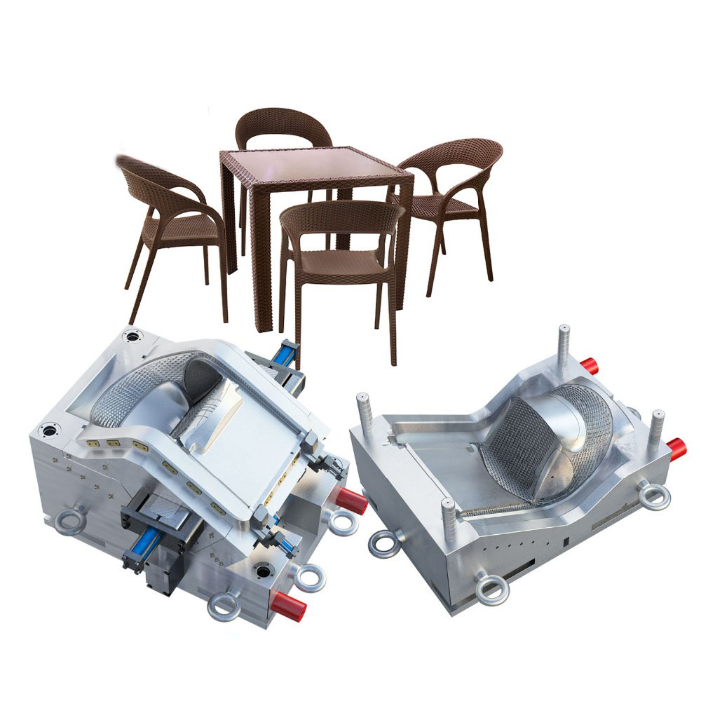 plastic rattan chair injection mould