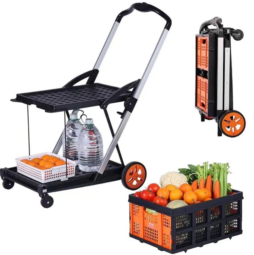 Double Layer shopping trolleys carts mold