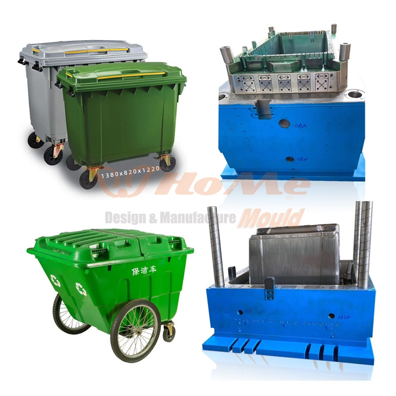 Plastic 1100L Big Trash Bin Mould