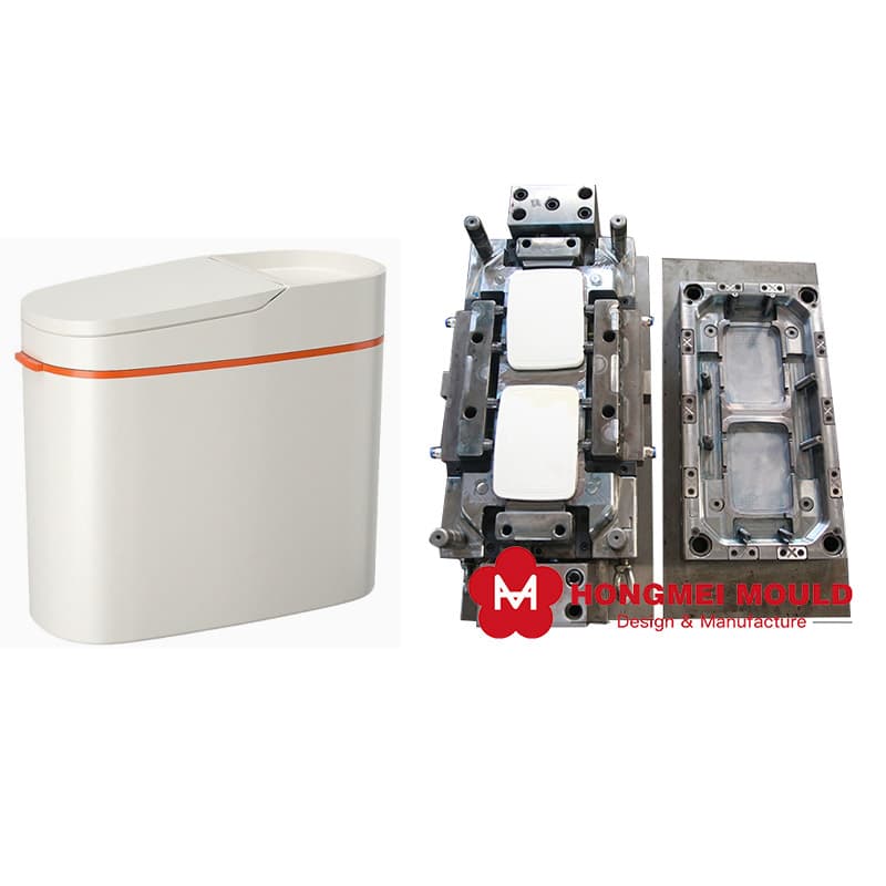 Slit Gap Trash Can Injection Mould